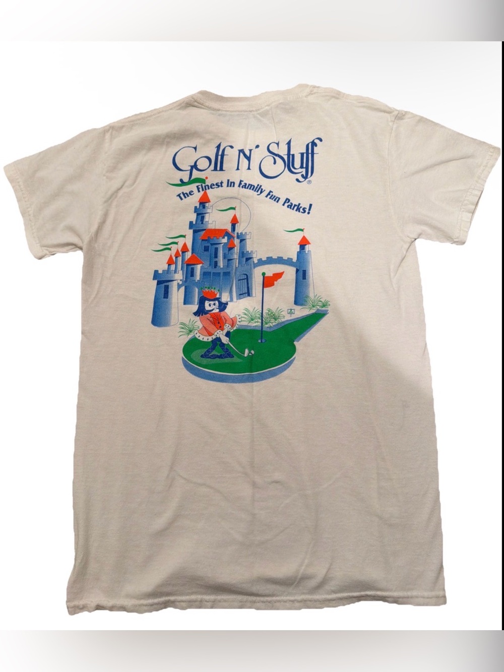 Gildan Cotton White Mens Vintage Golf N Stuff T Shirt Tee
